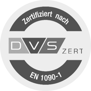 Logo des DVS ZERT EN 1090-1 Zertifikates