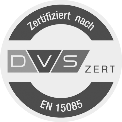 Logo des DVS ZERT EN 15085 Zertifikates